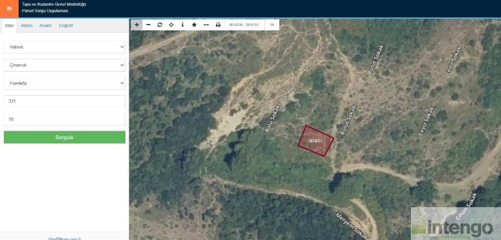 ÇINARCIK ESENKÖY MAHALLESİ'NDE SATILIK İMARLI ARSA (R-1710)
